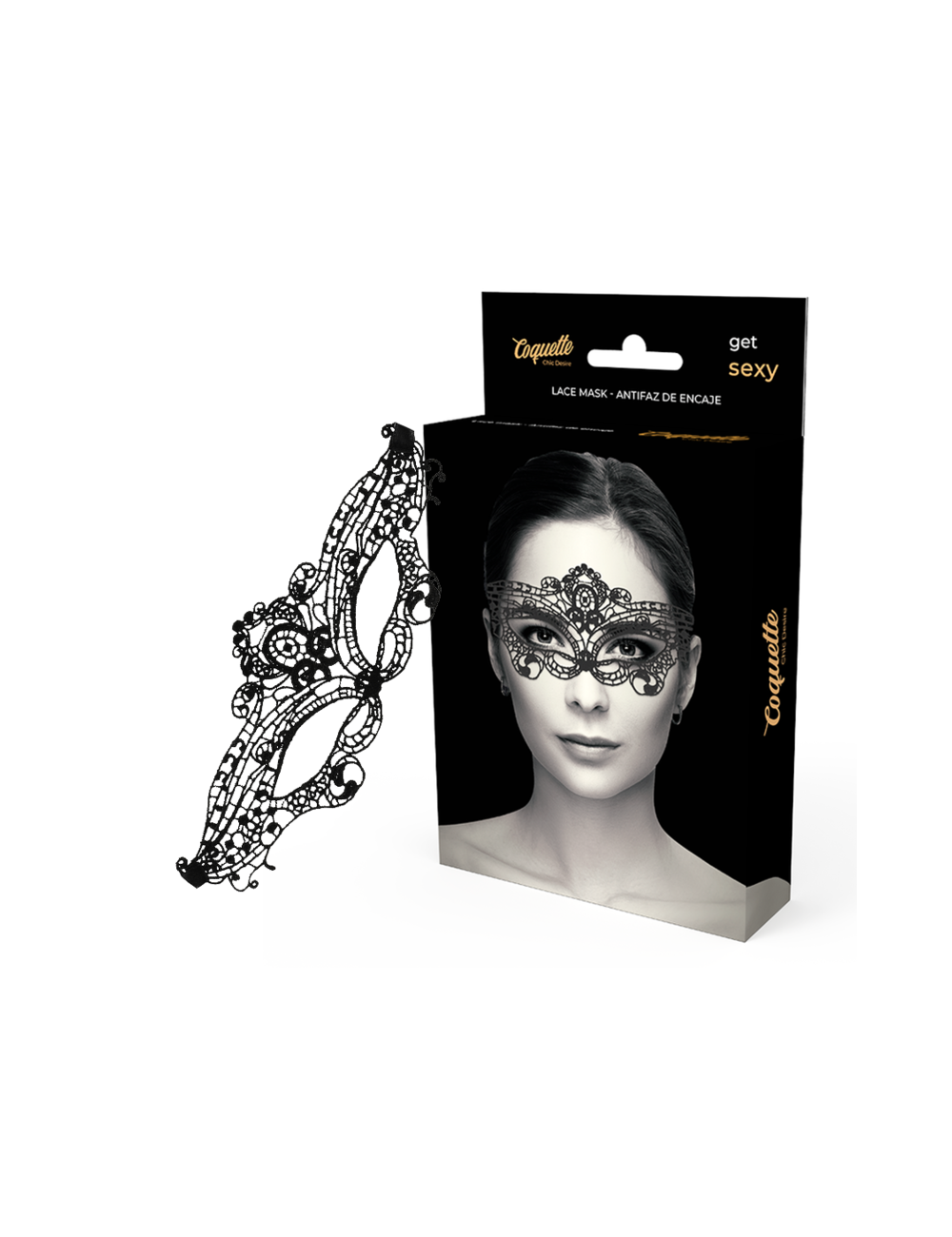 COQUETTE CHIC DESIRE - LACE MASK BLACK