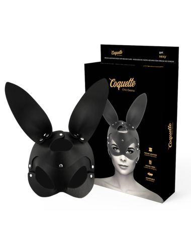 COQUETTE CHIC DESIRE - VEGAN LEATHER MASK WITH BUNNY EARS