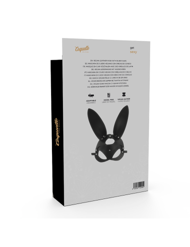 COQUETTE CHIC DESIRE - VEGAN LEATHER MASK WITH BUNNY EARS