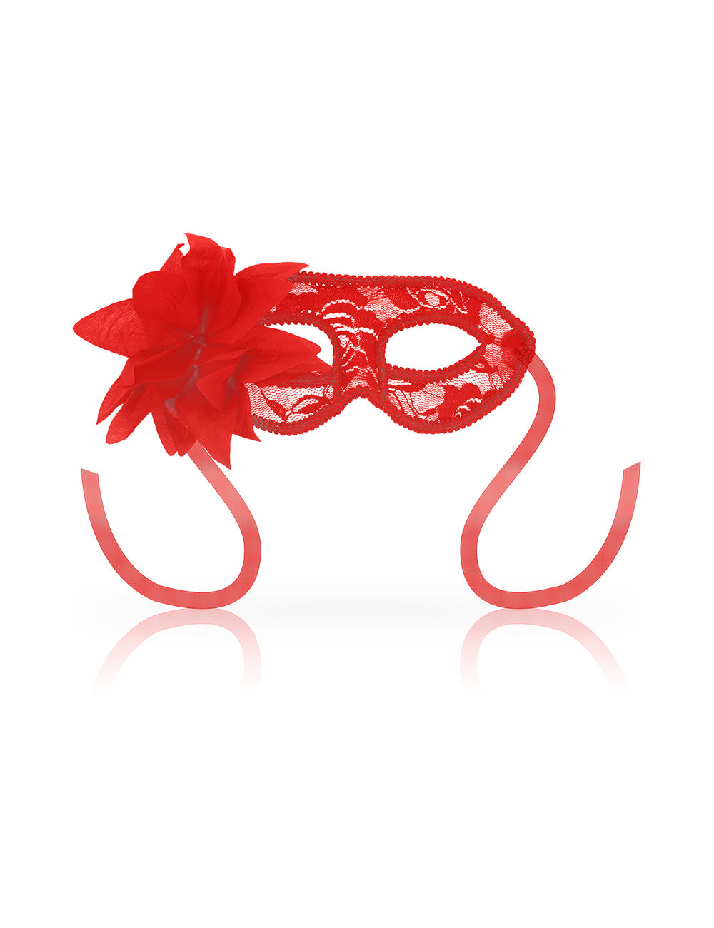 OHMAMA - MASKS MASKS WITH LACE AND RED FLOWER OHMAMA - MASKS MASKS WITH LACE AND RED FLOWER