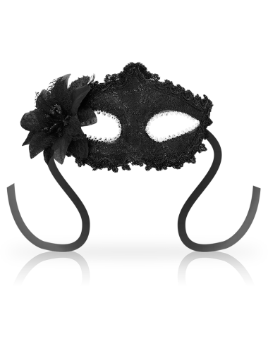 OHMAMA - ANTIZAZ MASKS VENETIAN STYLE SIDE FLOWER - BLACK