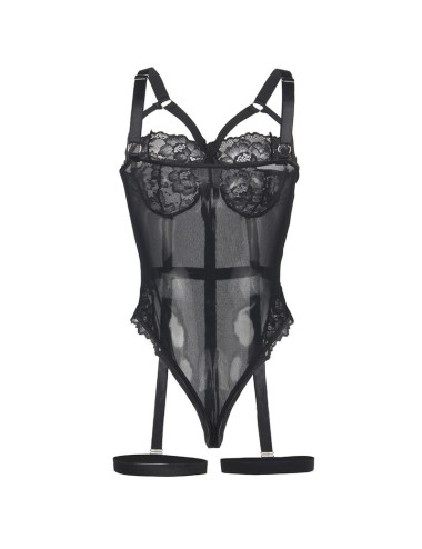 SUBBLIME - TEDDY WITH GARTER STRAP DETAIL CHEST BLACK L/XL