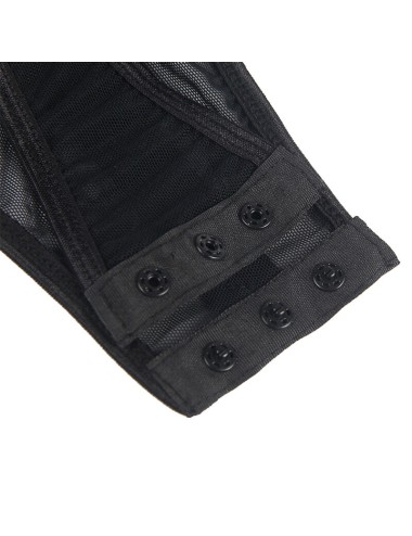 SUBBLIME - TEDDY WITH GARTER STRAP DETAIL CHEST BLACK L/XL