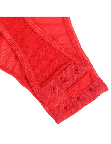 SUBBLIME - TEDDY WITH GARTER STRAP DETAIL CHEST RED L/XL