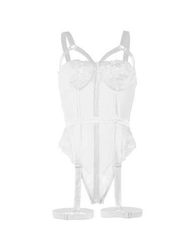 SUBBLIME - TEDDY WITH GARTER STRAP DETAIL CHEST WHITE L/XL