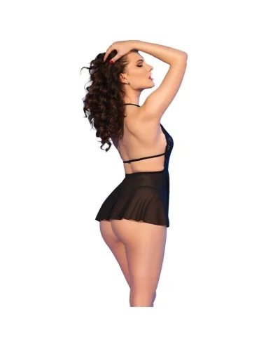 CHILIROSE - CR 4720 BABYDOLL & THONG BLACK M