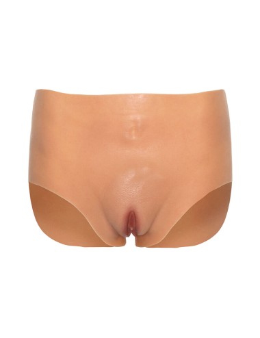 HIDDEN DESIRE - ALTER EGO OPEN VAGINA BRIEF HIGH WAIST FLESH