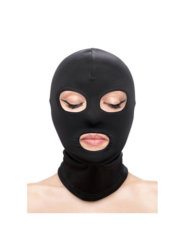 NS NOVELTIES - FETISH & FASHION EYES AND MOUTH HOOD NYLON BLACK