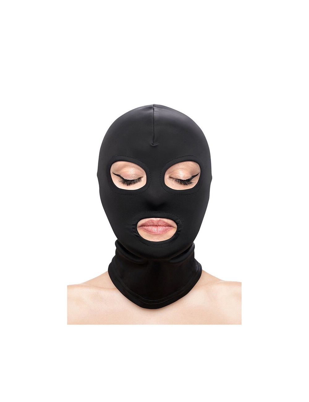 NS NOVELTIES - FETISH & FASHION EYES AND MOUTH HOOD NYLON BLACK NS NOVELTIES - FETISH & FASHION EYES AND MOUTH HOOD NYLON BLACK