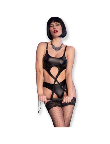 CHILIROSE - CR 4625 SET FOUR PIECES CROTCHLESS BLACK L