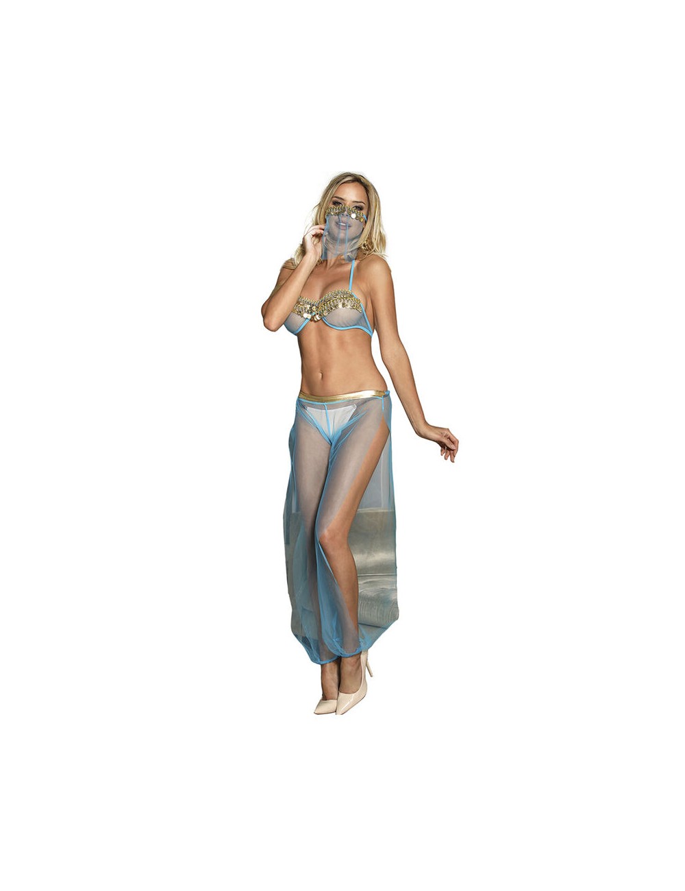 SUBBLIME - INDIA STYLE BLUE LINGERIE SET L/XL