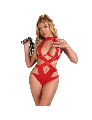 SUBBLIME - BODY LICOL SEXY AVEC HARNAIS ROUGE L/XL