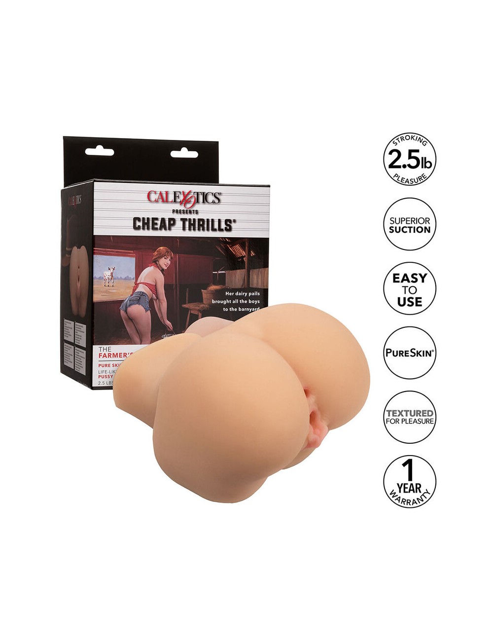 CALEXOTICS - LA FILLE DU FERMIER DOUBLE MASTURBATEUR RÉALISTE CHAIR