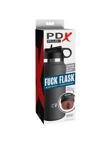 PDX PLUS - FUCK FLASK VAGINE STROKER DISCRET MODÈLE MARRON 2