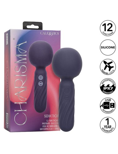 CALEXOTICS - CHARISMA SEDUCTION MASSAGER 12 FUNCTIONS 17.75 CM X 6.25 CM PURPLE