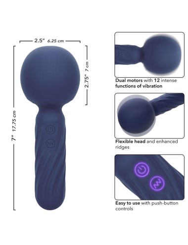 CALEXOTICS - CHARISMA SEDUCTION MASSAGER 12 FUNCTIONS 17.75 CM X 6.25 CM PURPLE
