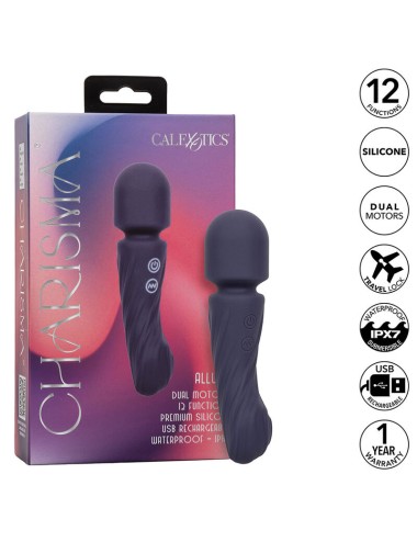 CALEXOTICS - CHARISMA ALLURE MASSAGER DUAL MOTORS 12 FUNCTIONS 17.25 CM X 4.5 CM PURPLE