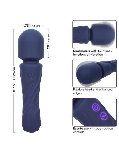 CALEXOTICS - CHARISMA ALLURE MASSAGER DUAL MOTORS 12 FUNCTIONS 17.25 CM X 4.5 CM PURPLE