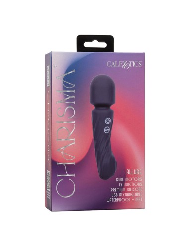 CALEXOTICS - CHARISMA ALLURE MASSAGER DUAL MOTORS 12 FUNCTIONS 17.25 CM X 4.5 CM PURPLE