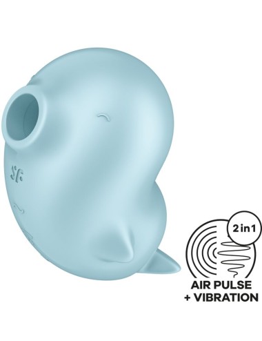 SATISFYER - SASSY SEAL STIMULATOR & VIBRATOR BLUE