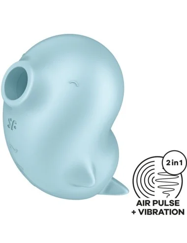 SATISFYER - SASSY SEAL STIMULATOR & VIBRATOR BLUE
