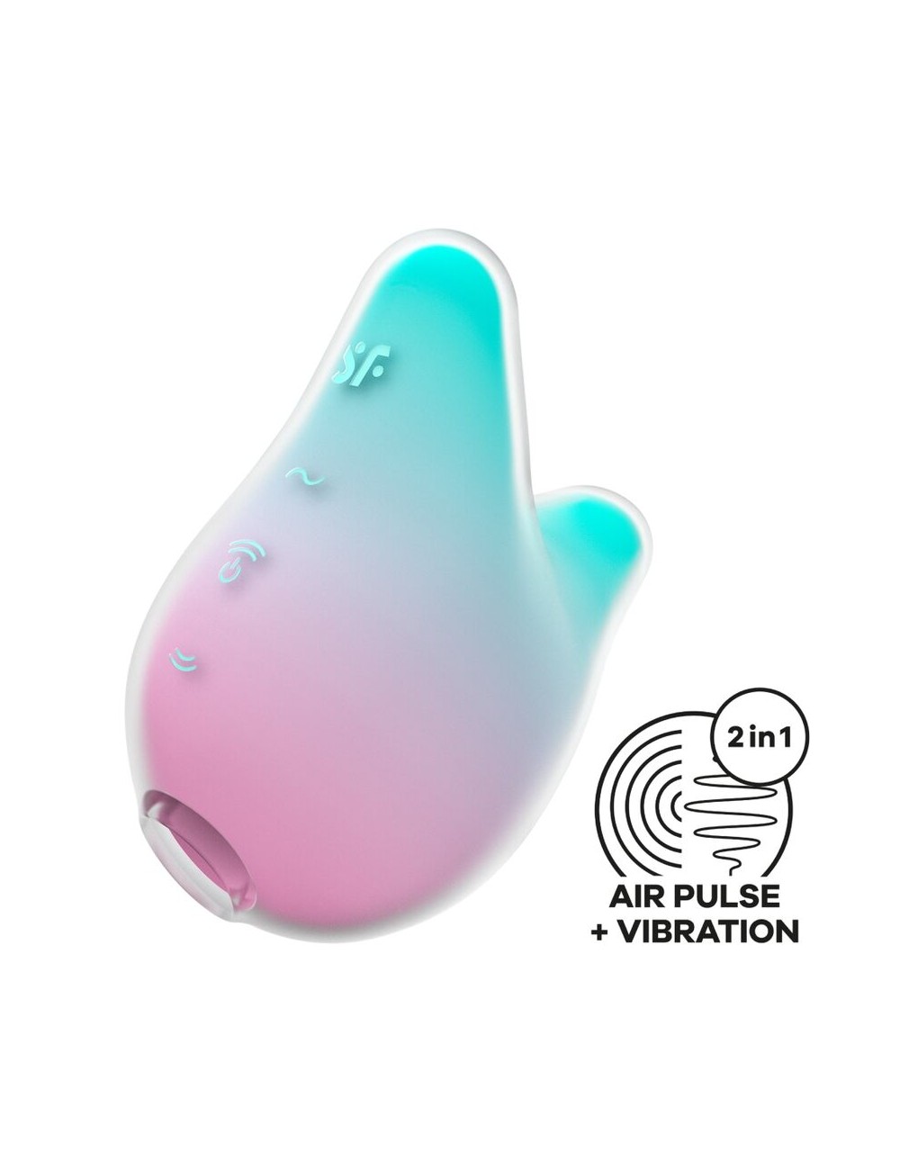 SATISFYER - MERMAID VIBES STIMULATOR & VIBRATOR MINT AND PINK SATISFYER - MERMAID VIBES STIMULATOR & VIBRATOR MINT AND PINK