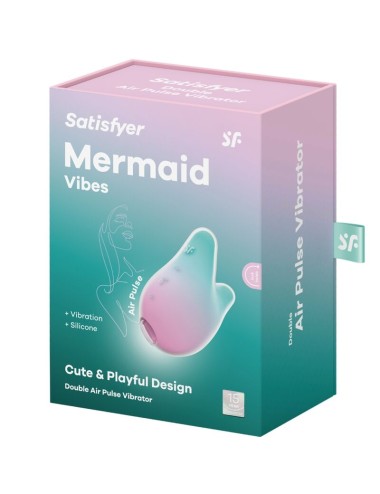 SATISFYER - MERMAID VIBES STIMULATOR & VIBRATOR MINT AND PINK