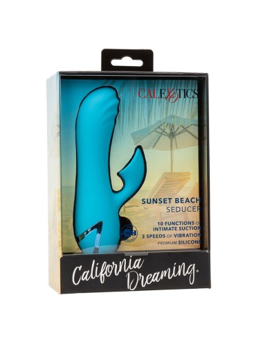 CALEXOTICS - SUNSET BEACH SEDUCER VIBRATOR & STIMULATOR 10 FUNCTIONS BLUE