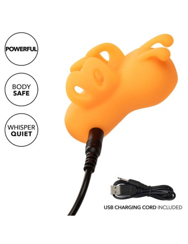 CALEXOTICS - NEON VIBES THE BUZZING VIBE FINGER STIMULATOR 10 VIBRATIONS ORANGE