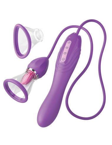 FANTASY FOR HER - ULTIMATE PLEASURE MAX SUCTION HOSE WITH STIMULATING TONGUE PURPLE