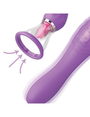 FANTASY FOR HER - ULTIMATE PLEASURE MAX SUCTION HOSE WITH STIMULATING TONGUE PURPLE