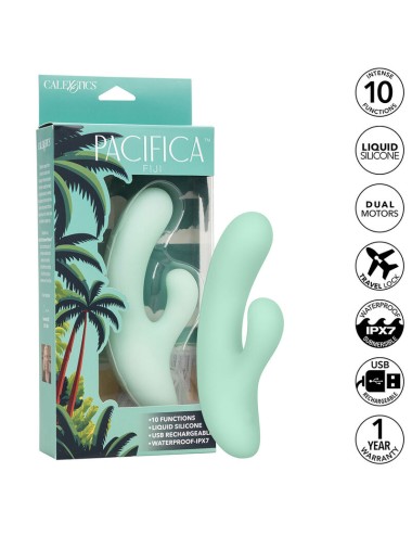 CALEXOTICS - PACIFICA FIJI VIBRATOR & ESTIMULATOR G SPOT 10 VIBRATIONS AQUA