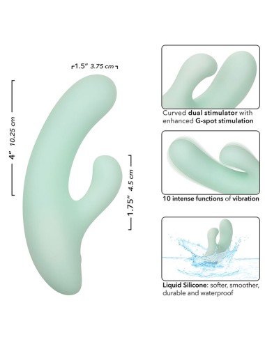 CALEXOTICS - PACIFICA FIJI VIBRATOR & ESTIMULATOR G SPOT 10 VIBRATIONS AQUA