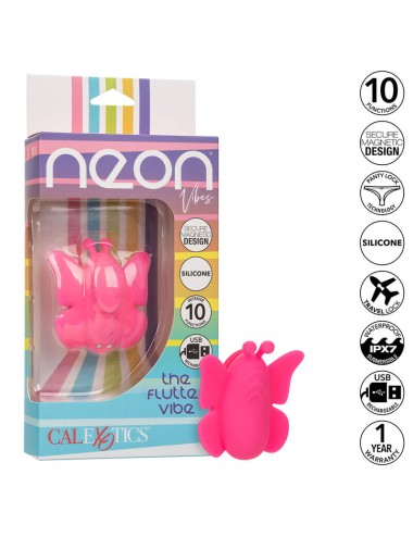 CALEXOTICS - NEON VIBES THE FLUTTER VIBE STIMULATOR 10 VIBRATIONS PINK