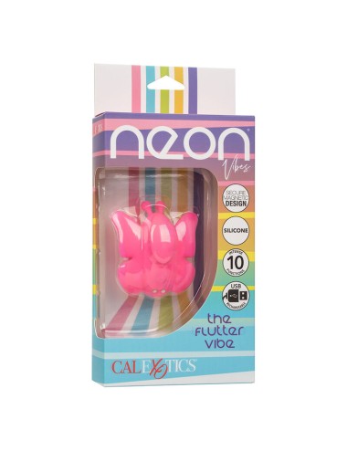 CALEXOTICS - NEON VIBES THE FLUTTER VIBE STIMULATOR 10 VIBRATIONS PINK
