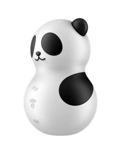 SATISFYER - POCKET PANDA STIMULATOR & VIBRATOR BLACK AND WHITE