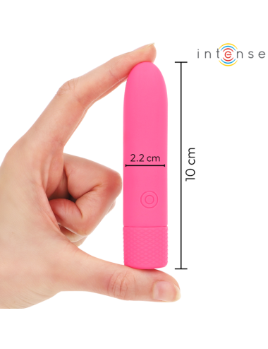 INTENSE - SYMONE USB RECHARGEABLE VIBRATING BULLET 8 VIBRATIONS PINK 10 X 2.2 CM