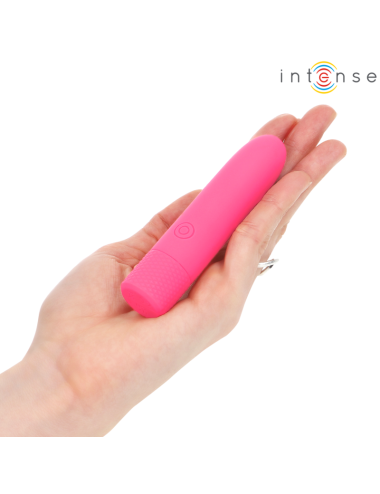 INTENSE - SYMONE USB RECHARGEABLE VIBRATING BULLET 8 VIBRATIONS PINK 10 X 2.2 CM