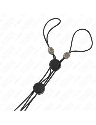 KINK - PINK DETAIL NIPPLE CLAMPS WITH BLACK ELASTIC