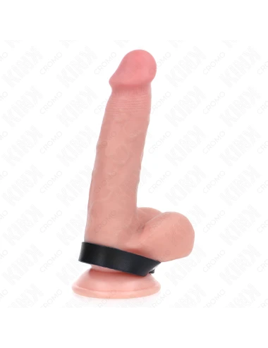 KINK - LEATHER PENIS RING WITH PRESSURE CLOSURE 21.5 X 1.5 CM