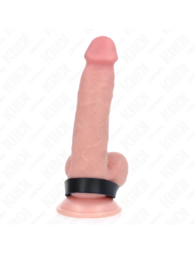 KINK - LEATHER PENIS RING WITH PRESSURE CLOSURE 21.5 X 1.5 CM