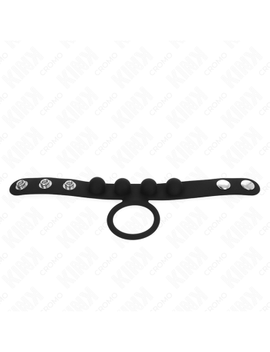KINK - LEATHER PENIS RING 3.5 CM WITH PRESSURE CLOSURE 23 X 2 CM