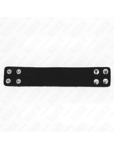 KINK - LEATHER PENIS RING WITH PRESSURE CLOSURE 18.5 X 3.3 CM