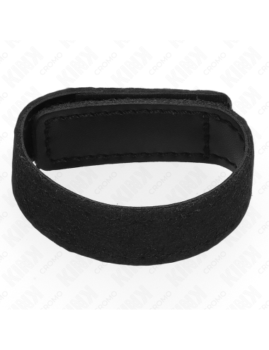 KINK - LEATHER PENIS RING WITH VELCRO CLOSURE 20 X 2 CM