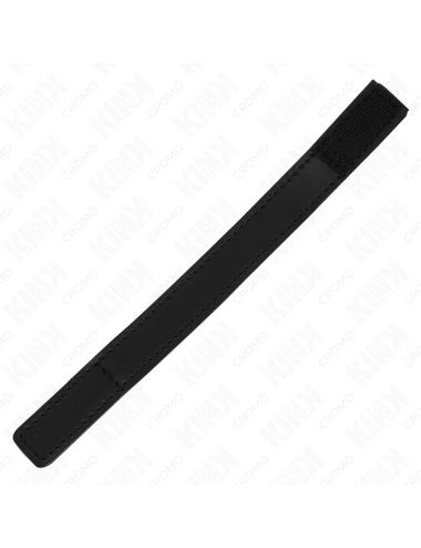 KINK - LEATHER PENIS RING WITH VELCRO CLOSURE 20 X 2 CM