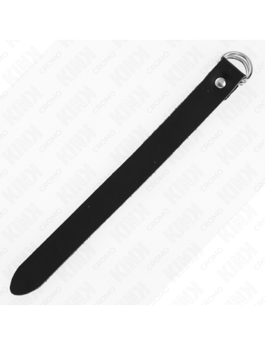 KINK - LEATHER PENIS RING WITH PRESSURE CLOSURE 22 X 2 CM