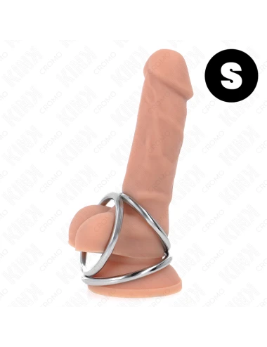 KINK - TRIPLE CHROME METAL PENIS RING 3.2 CM TO 4.5 CM