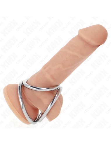 KINK - TRIPLE CHROME METAL PENIS RING 3.2 CM TO 4.5 CM