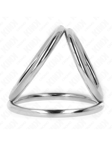 KINK - TRIPLE CHROME METAL PENIS RING 3.8 CM TO 5 CM MODEL 2