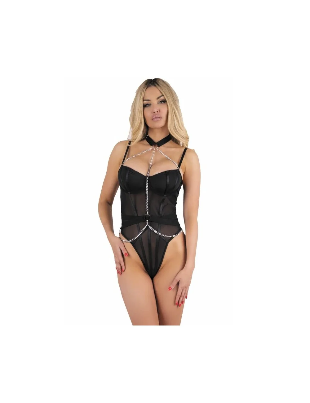 LIVCO CORSETTI FASHION - RUBIKA LC XG079 BODY WITH CHOKER BLACK XL LIVCO CORSETTI FASHION - RUBIKA LC XG079 BODY WITH CHOKER BLACK XL
